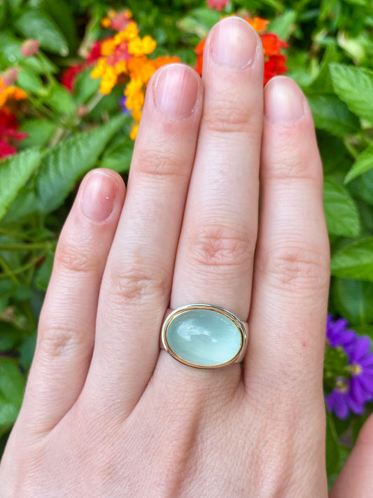 Oval Aquamarine Ring