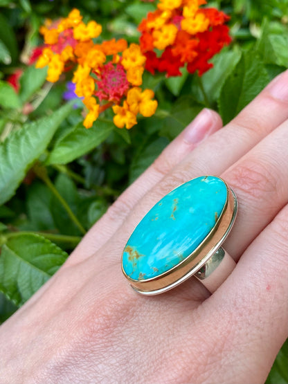 Oval Kingman Turquoise Ring