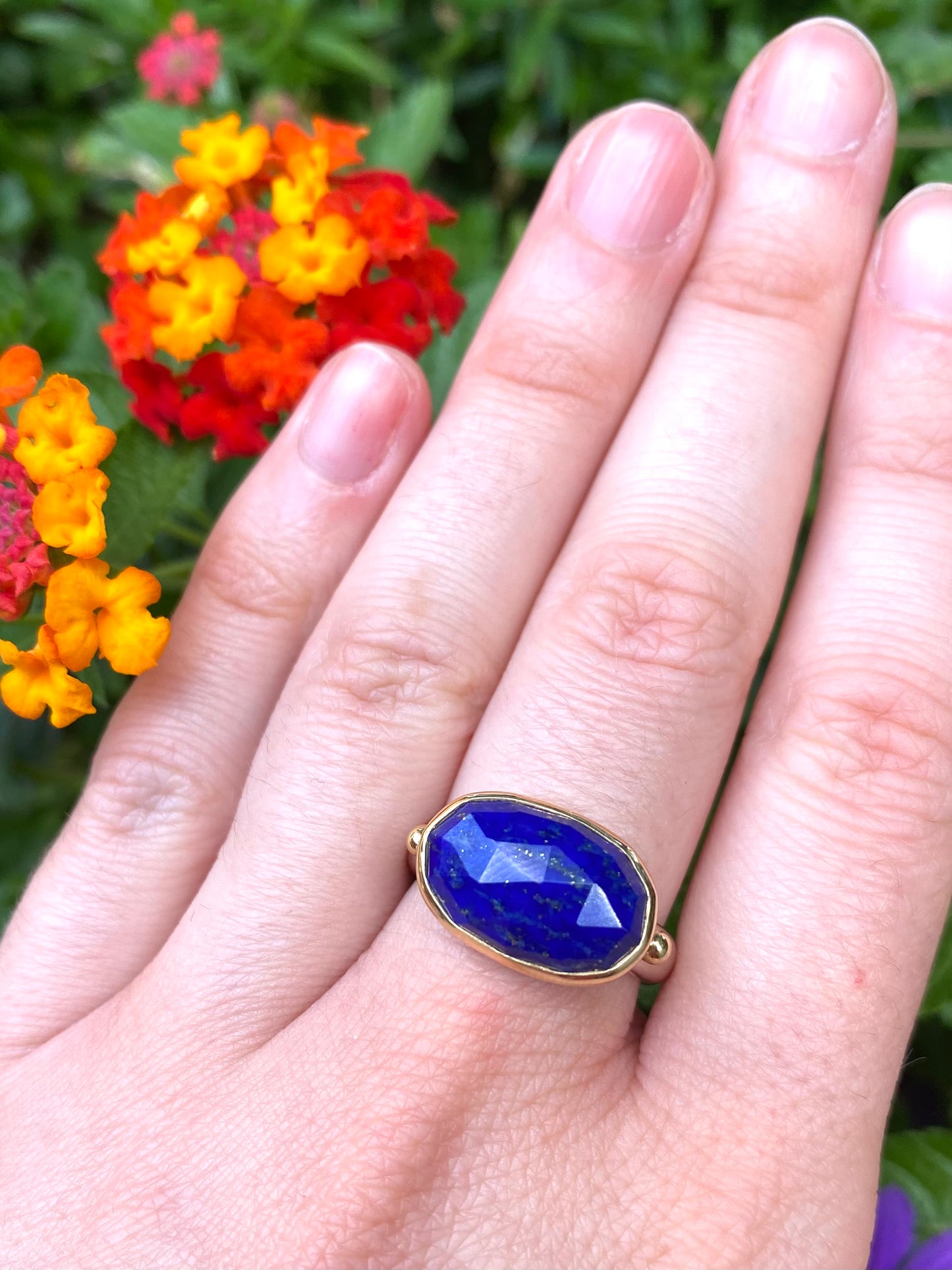 Oval Lapis Ring