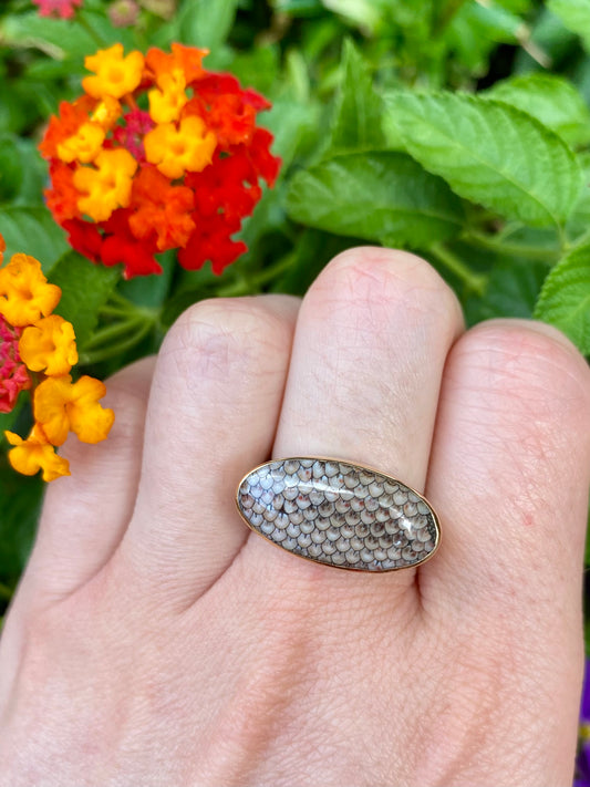 Snakeskin Agate Ring