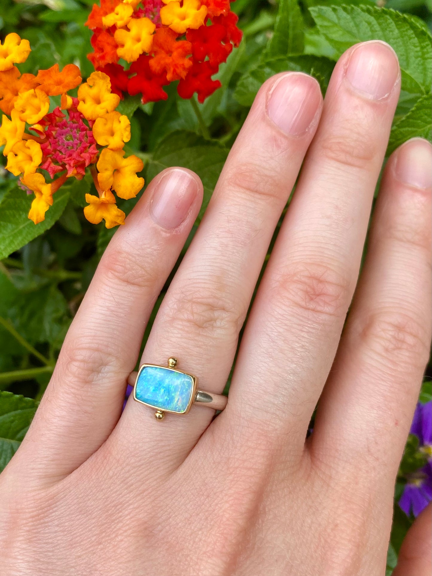 Boulder Opal Ring