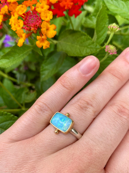 Boulder Opal Ring