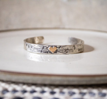 Textured Cuff with Heart