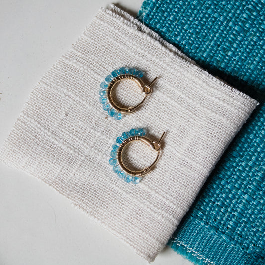 Blue Topaz Wrap Hoop