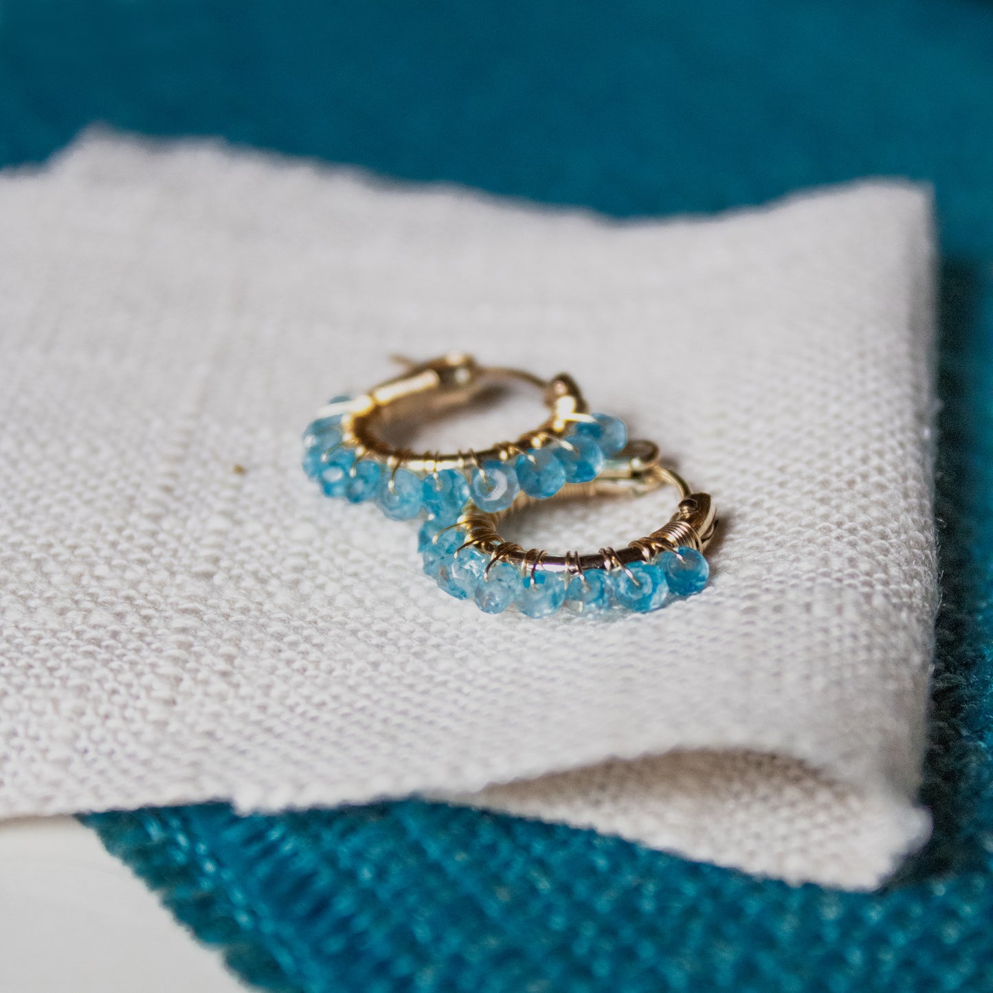 Blue Topaz Wrap Hoop