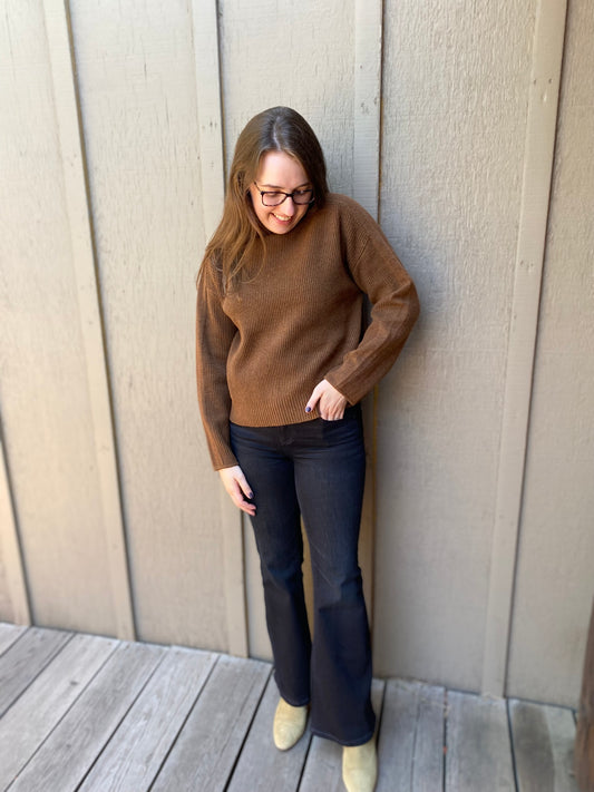 Sparta Mockneck Sweater in Pinecone