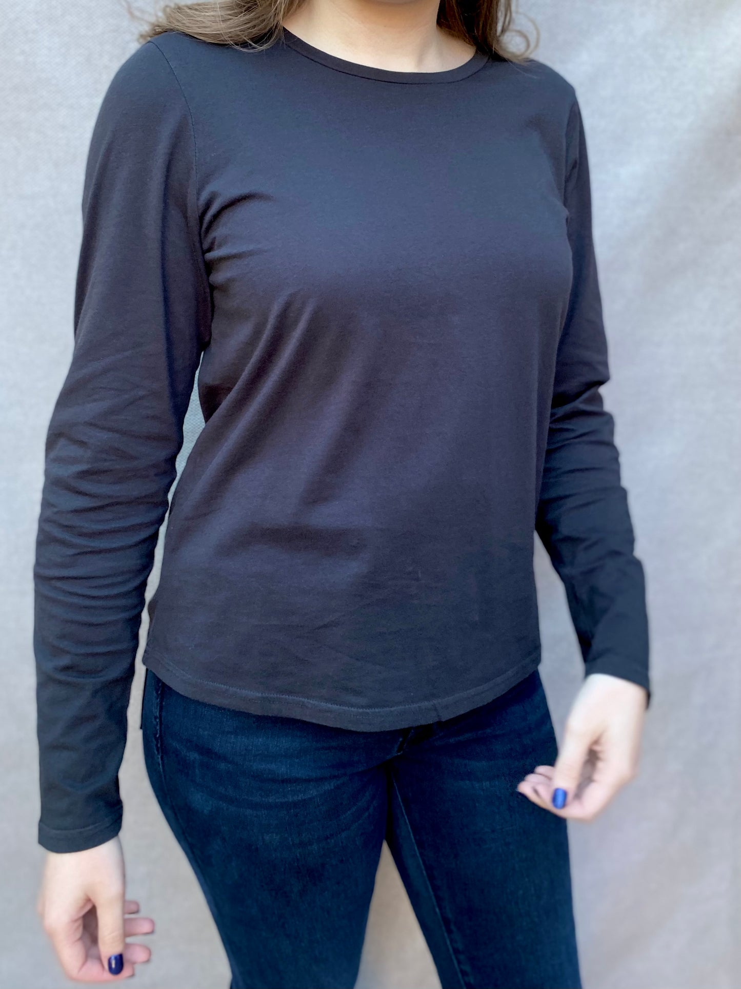 Kathy Long Sleeve Tee in Black