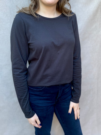 Kathy Long Sleeve Tee in Black