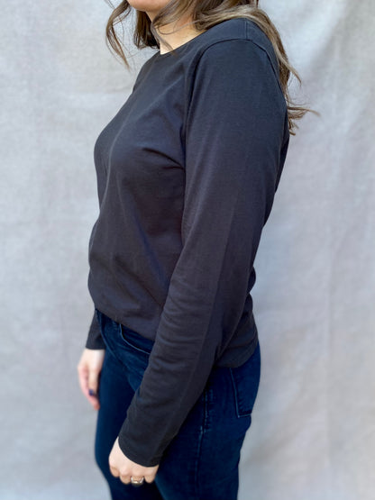 Kathy Long Sleeve Tee in Black