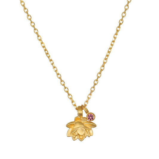 Lotus Pink Tourmaline Necklace | Satya