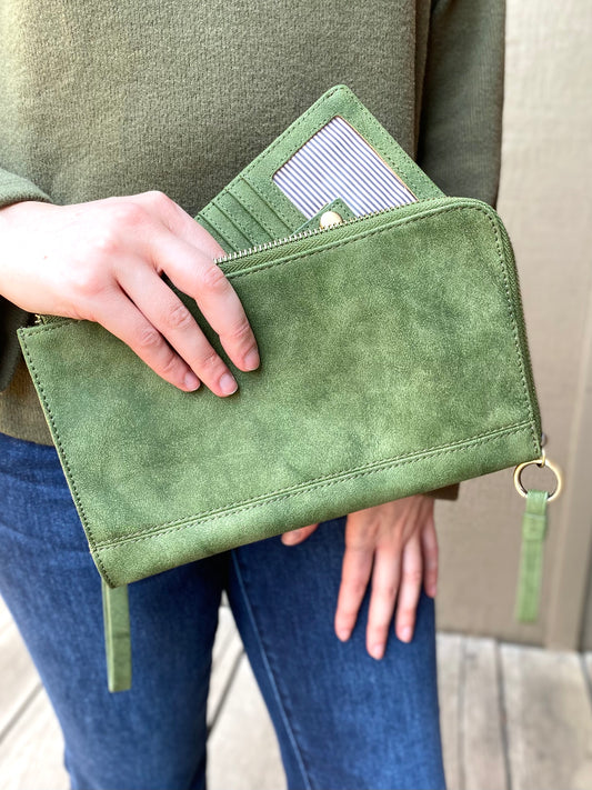 Faux Suede Karina in Dark Emerald