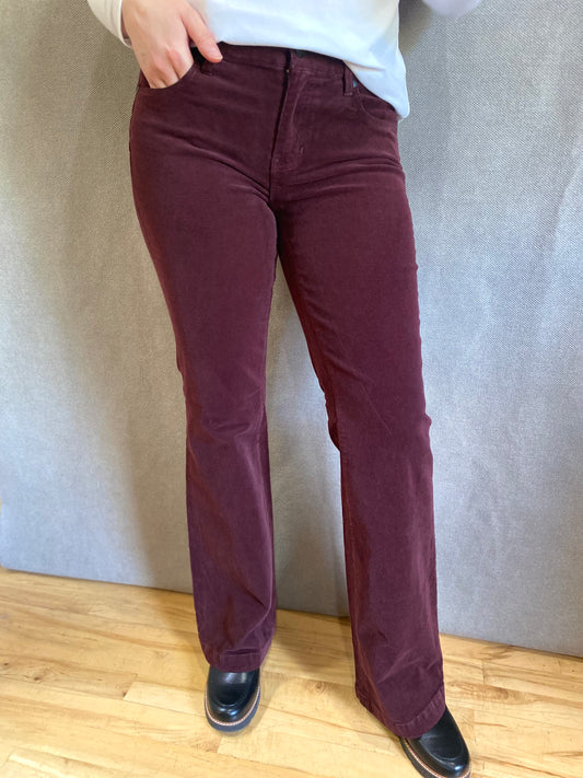 Corduroy Hannah Flare in Blackberry