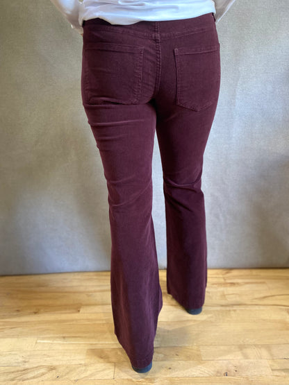 Corduroy Hannah Flare in Blackberry