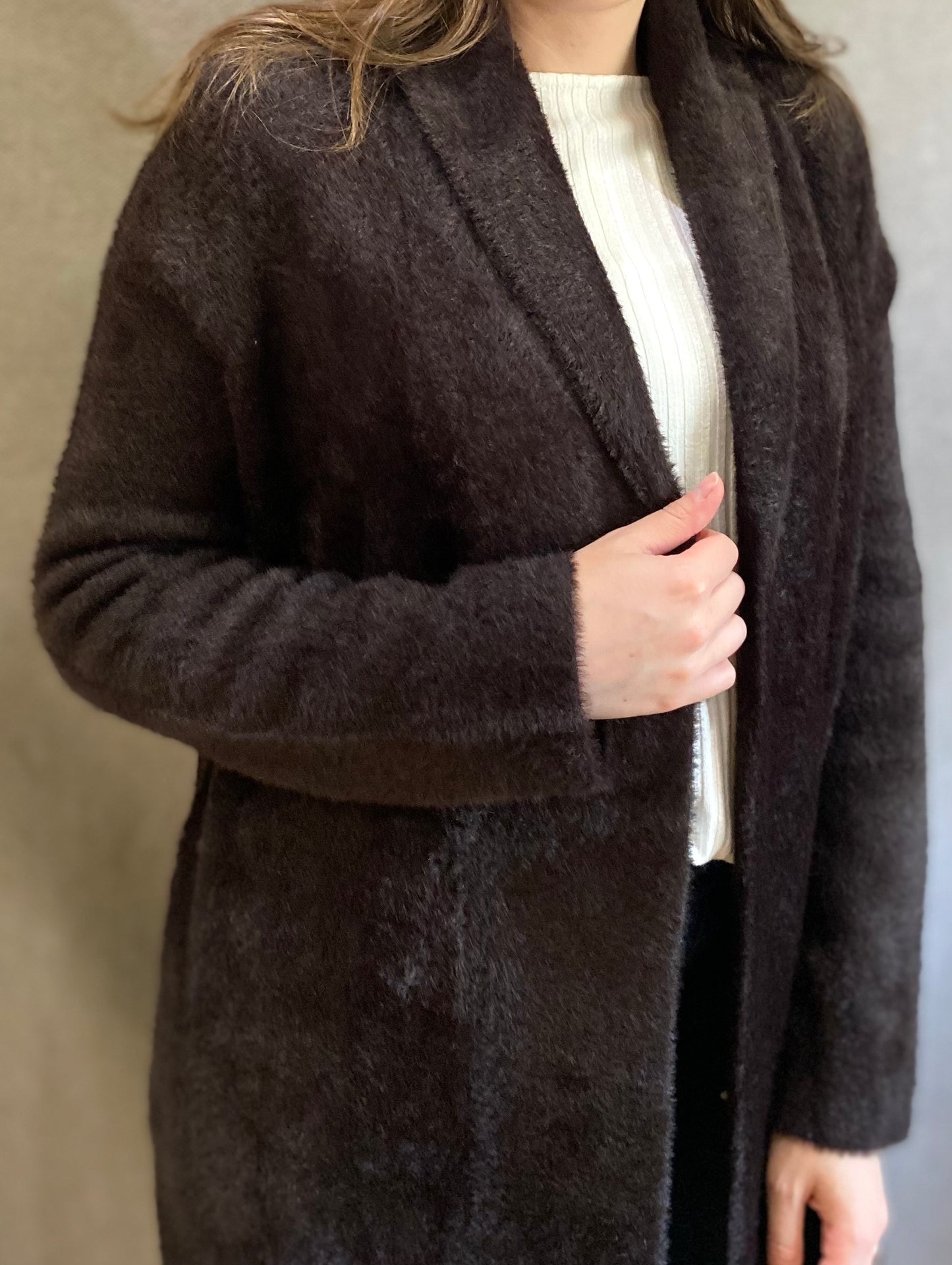 Sweater Coat in Mink