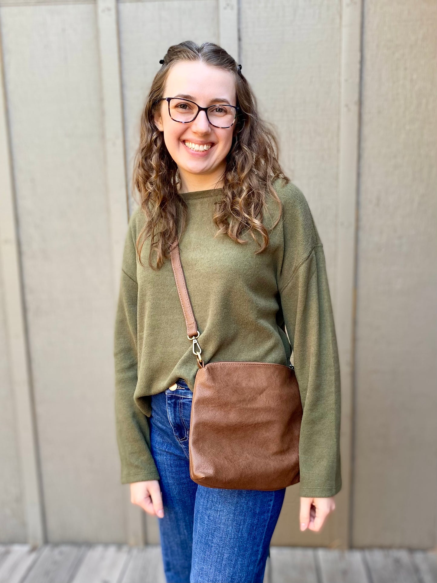 Rich Faux Suede Hobo Handbag in Deep Teal