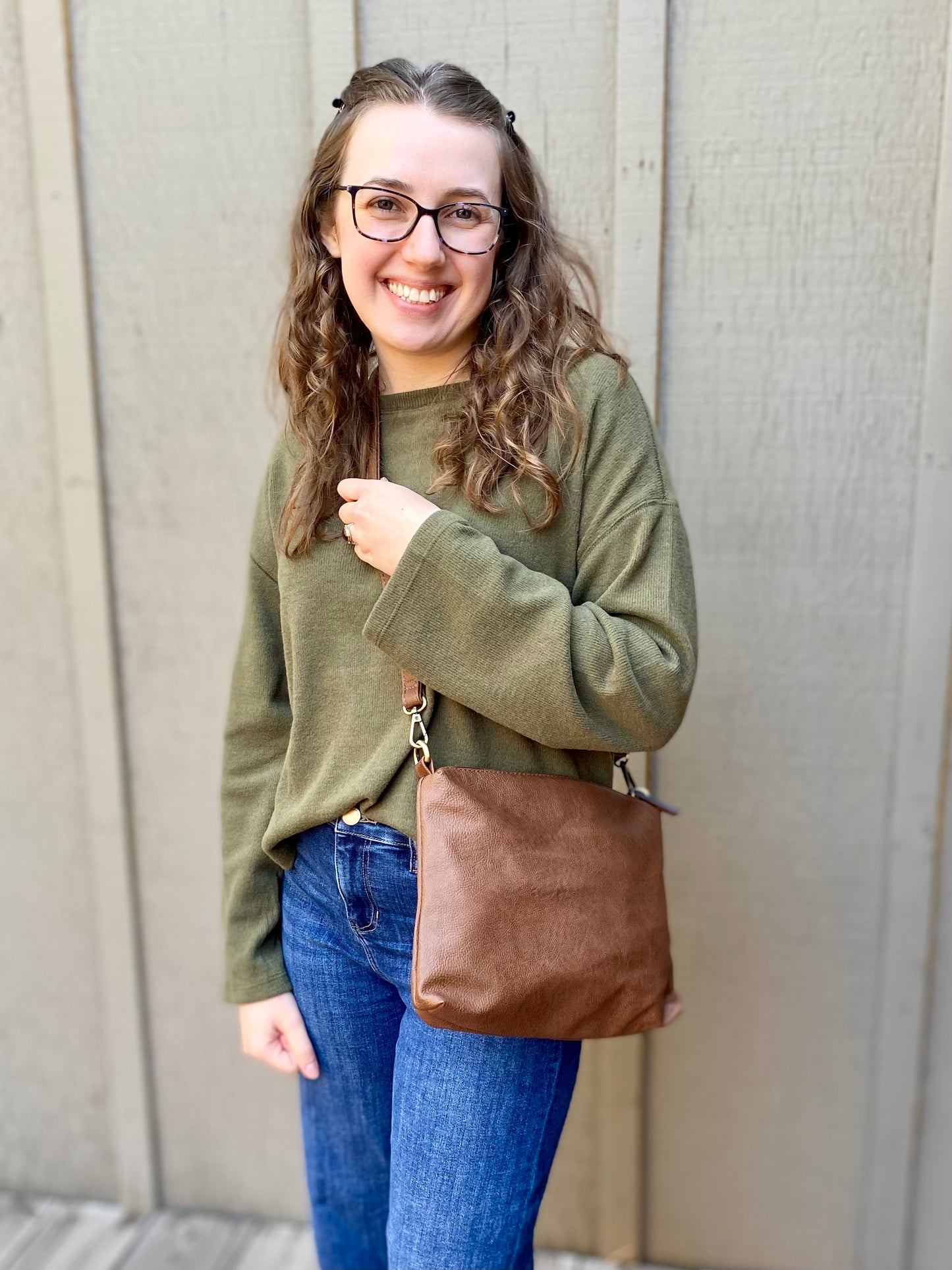 Rich Faux Suede Hobo Handbag in Deep Teal