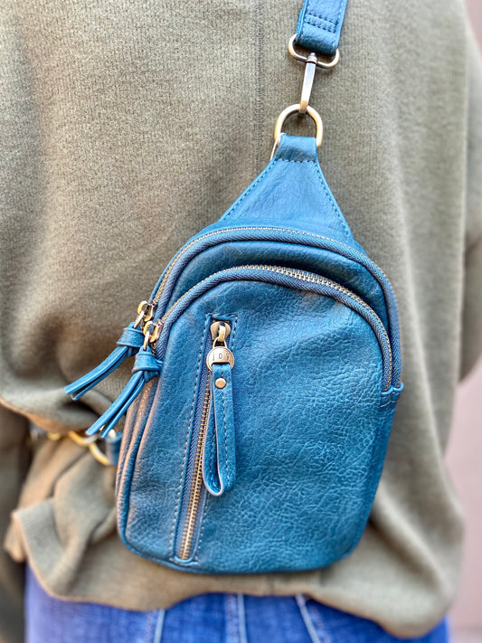 Skyler Sling Bag in Dark Teal