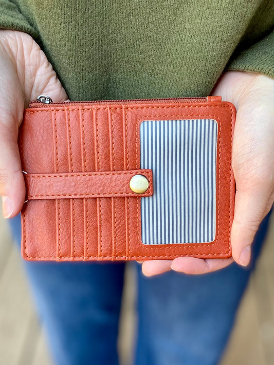 Penny Mini Travel Wallet in Terracotta