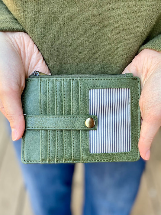 Penny Mini Travel Wallet in Dark Basil