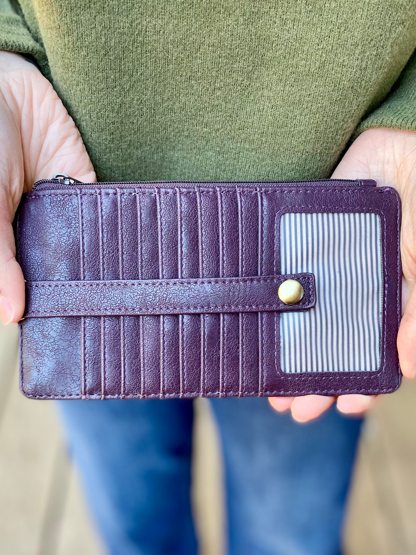 Kara Mini Wallet in Dark Plum