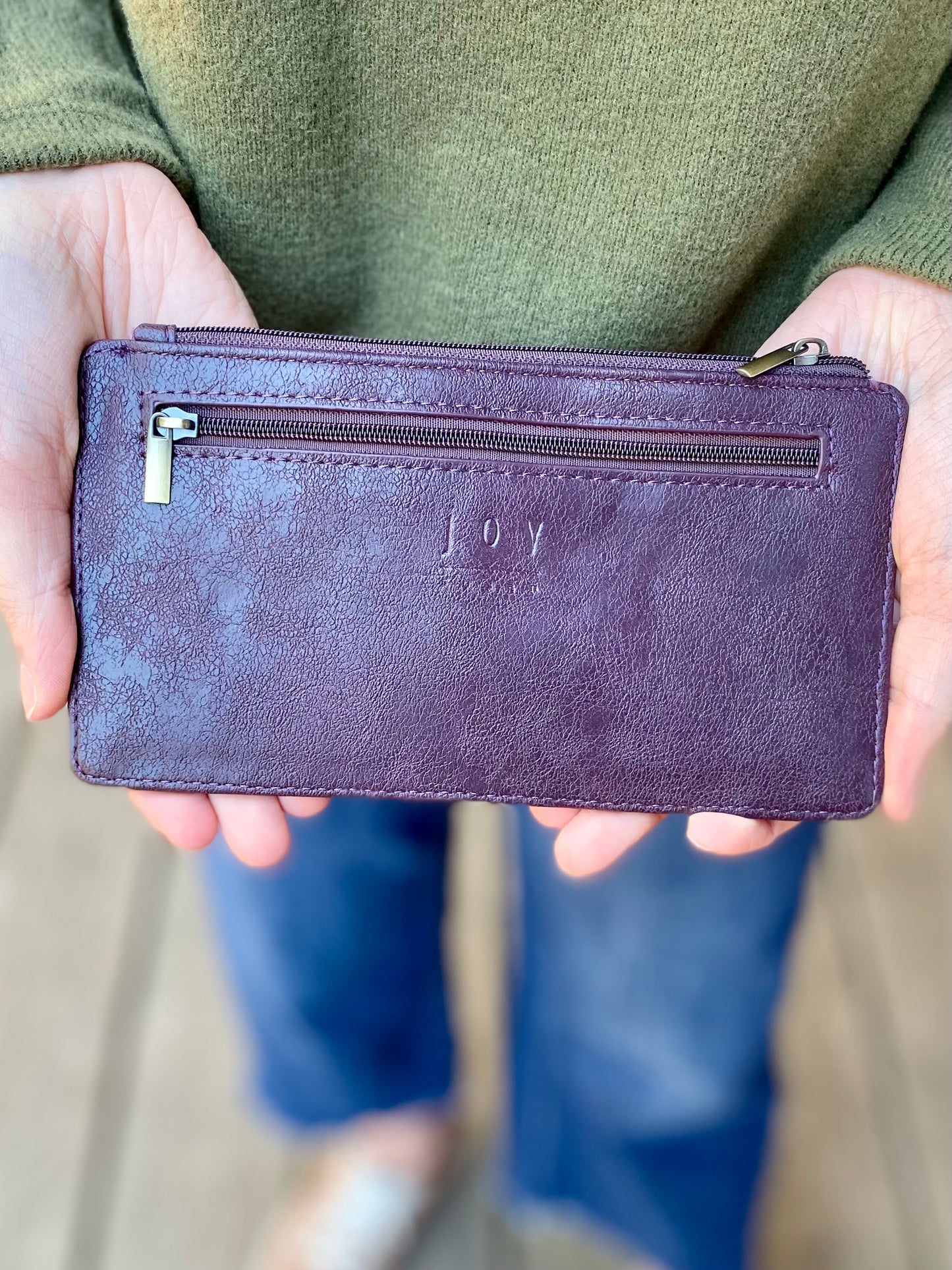 Kara Mini Wallet in Dark Plum