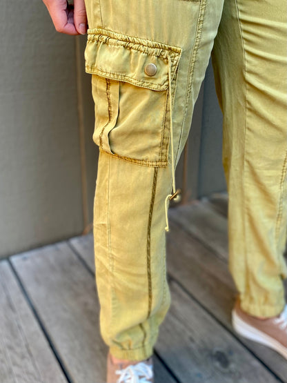 Poe Banded Pant in Herbsaint Pigment