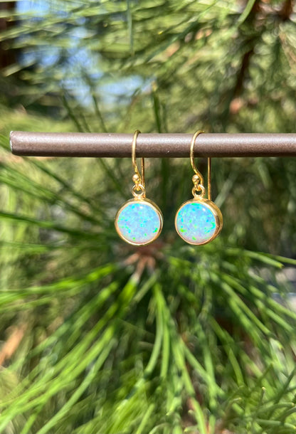 White Opal Earrings