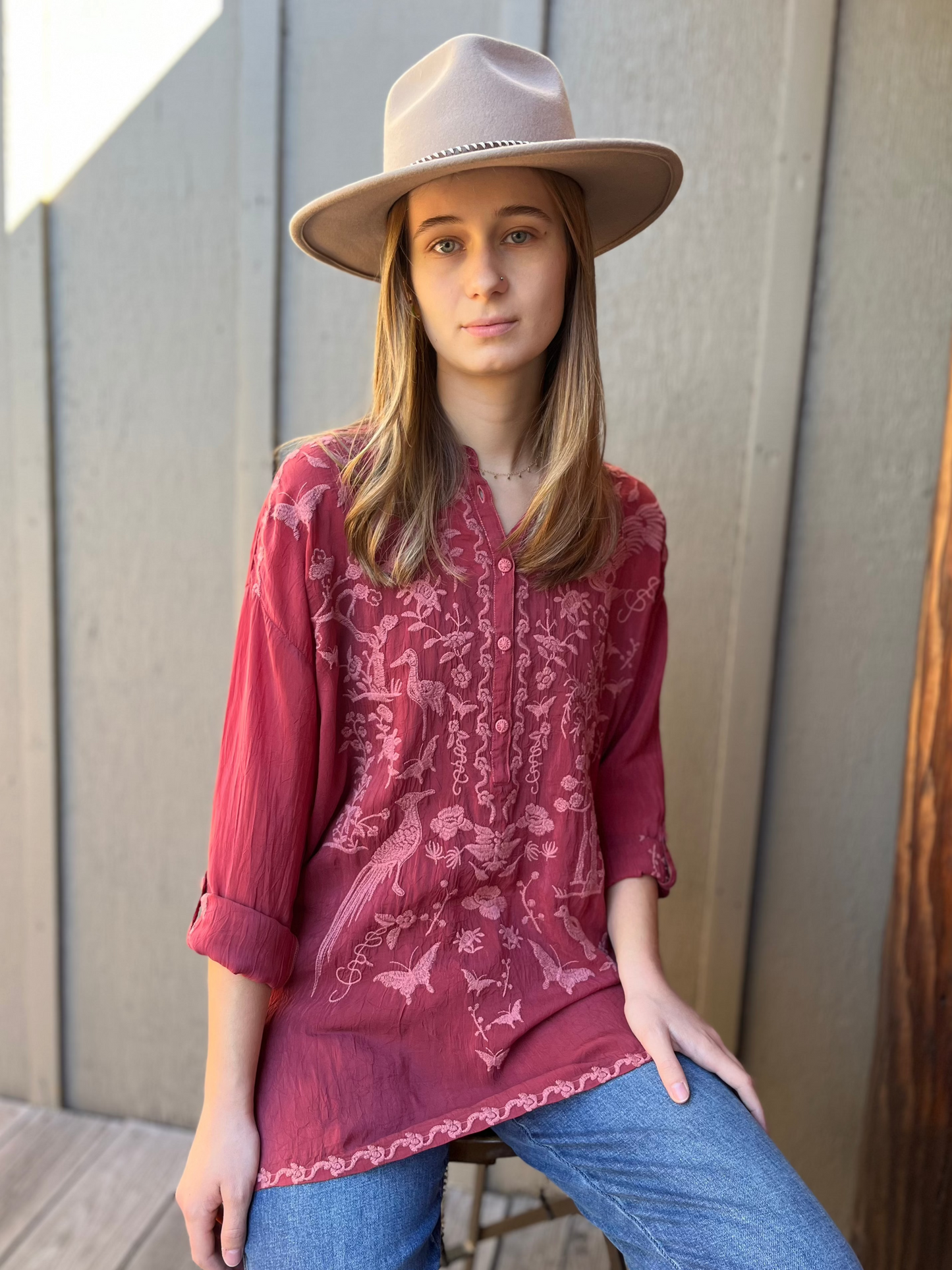 Noah Tunic in Pomegranate