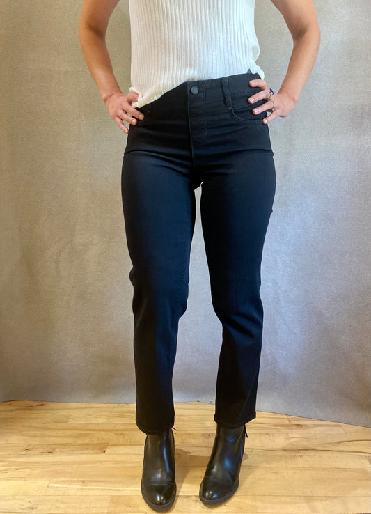 Gia Glider Slim Jean in Over Dye Black