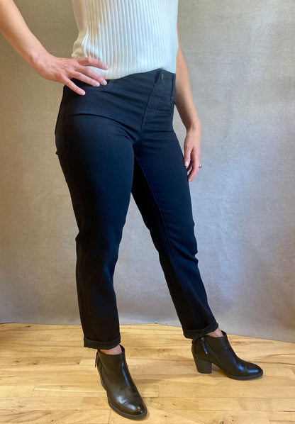 Gia Glider Slim Jean in Over Dye Black