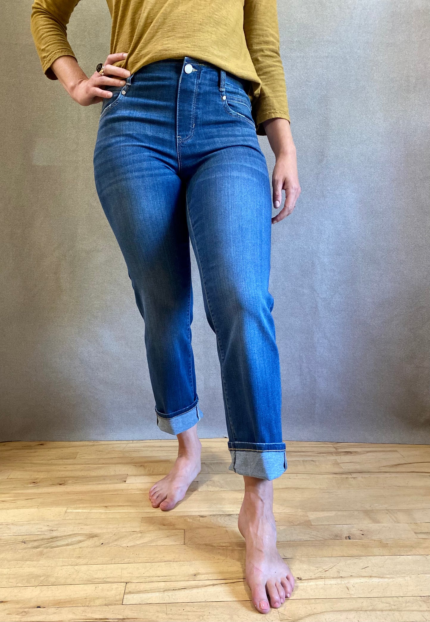 Gia Glider Slim Jean in Sage Creek