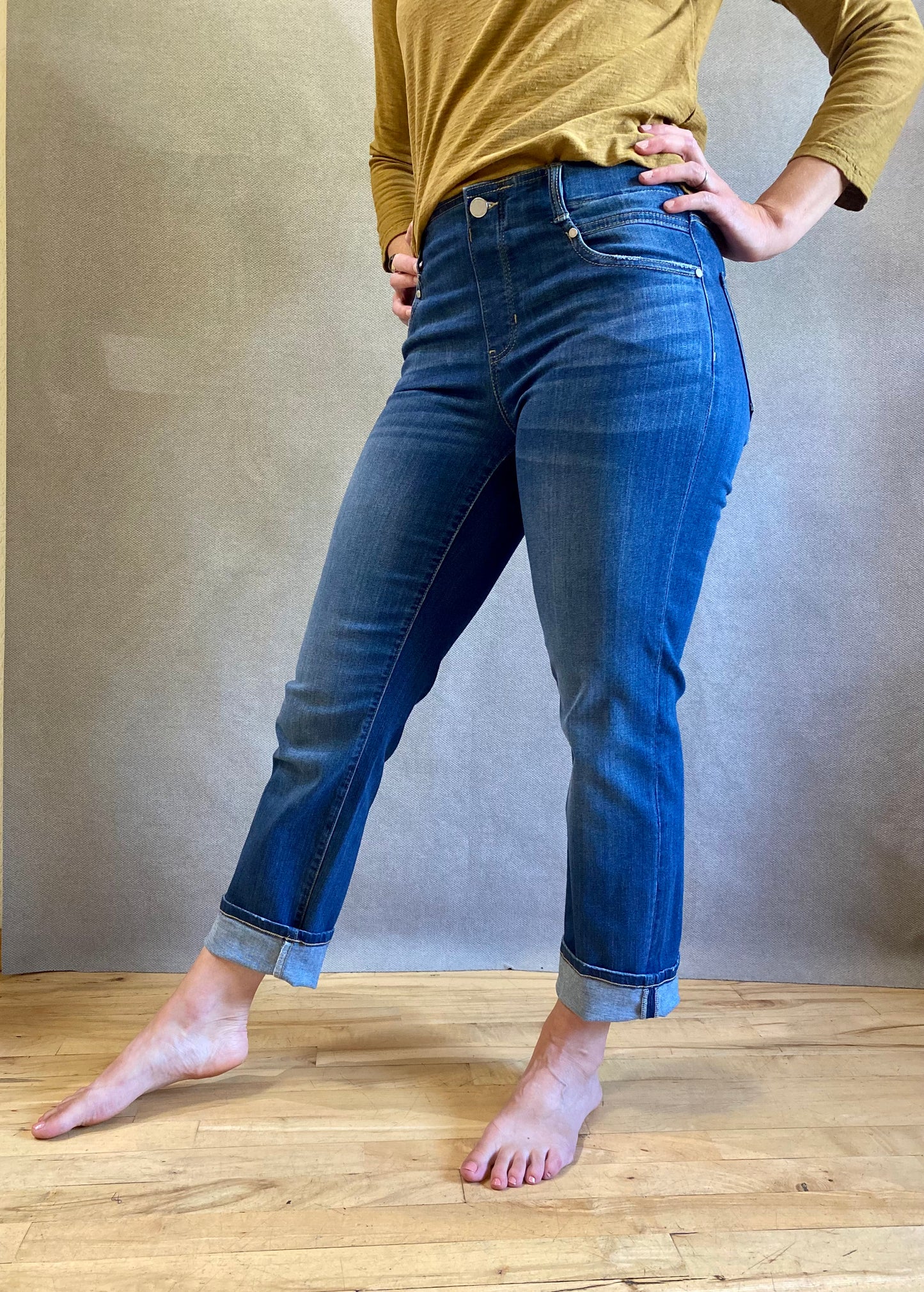 Gia Glider Slim Jean in Sage Creek