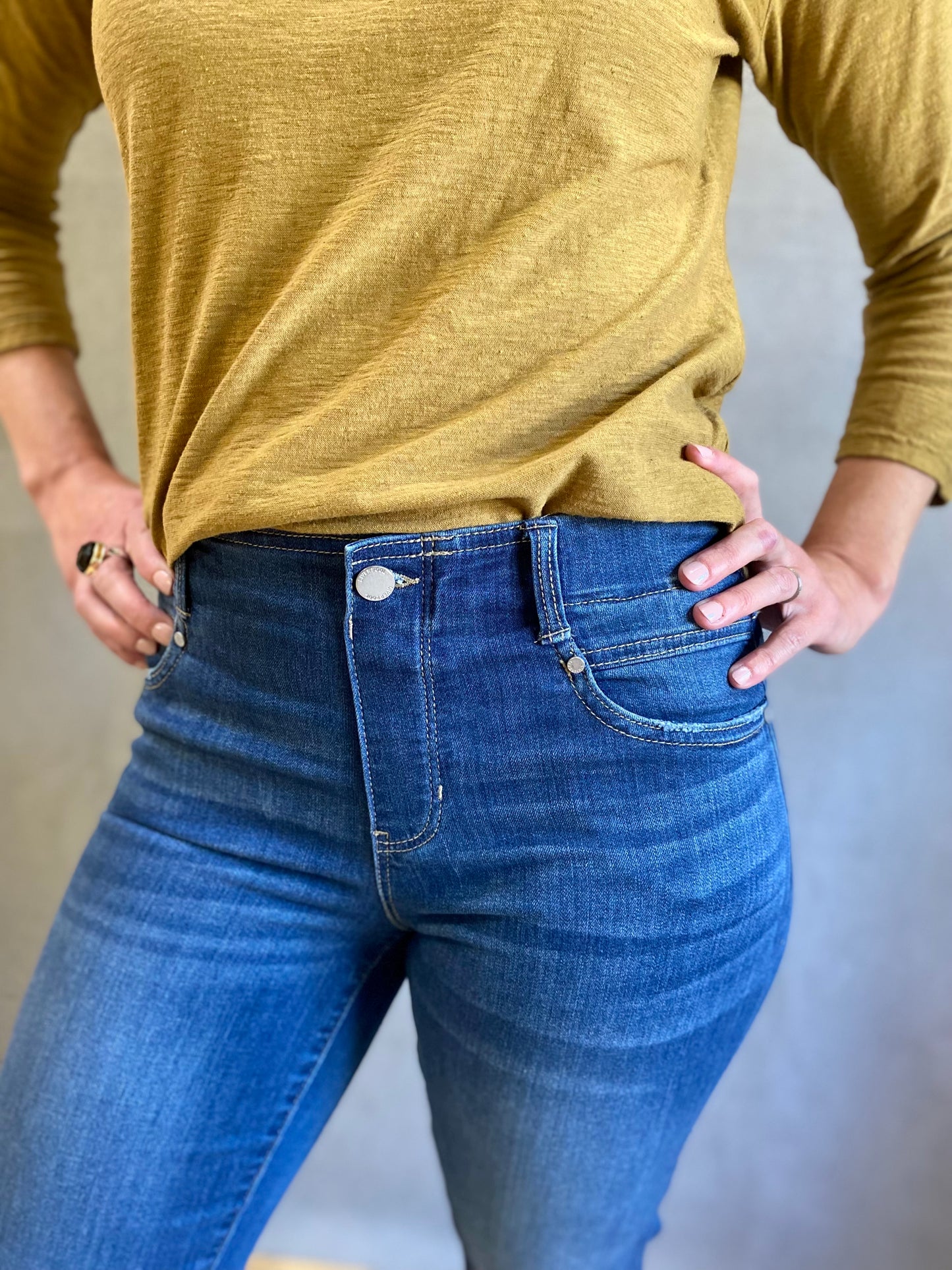 Gia Glider Slim Jean in Sage Creek