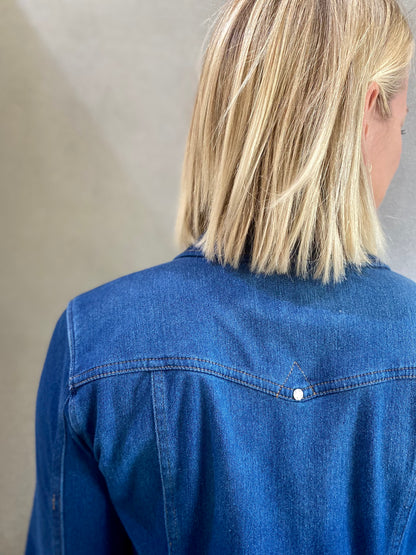 Classic Powerflex Jean Jacket in Admiral Blue