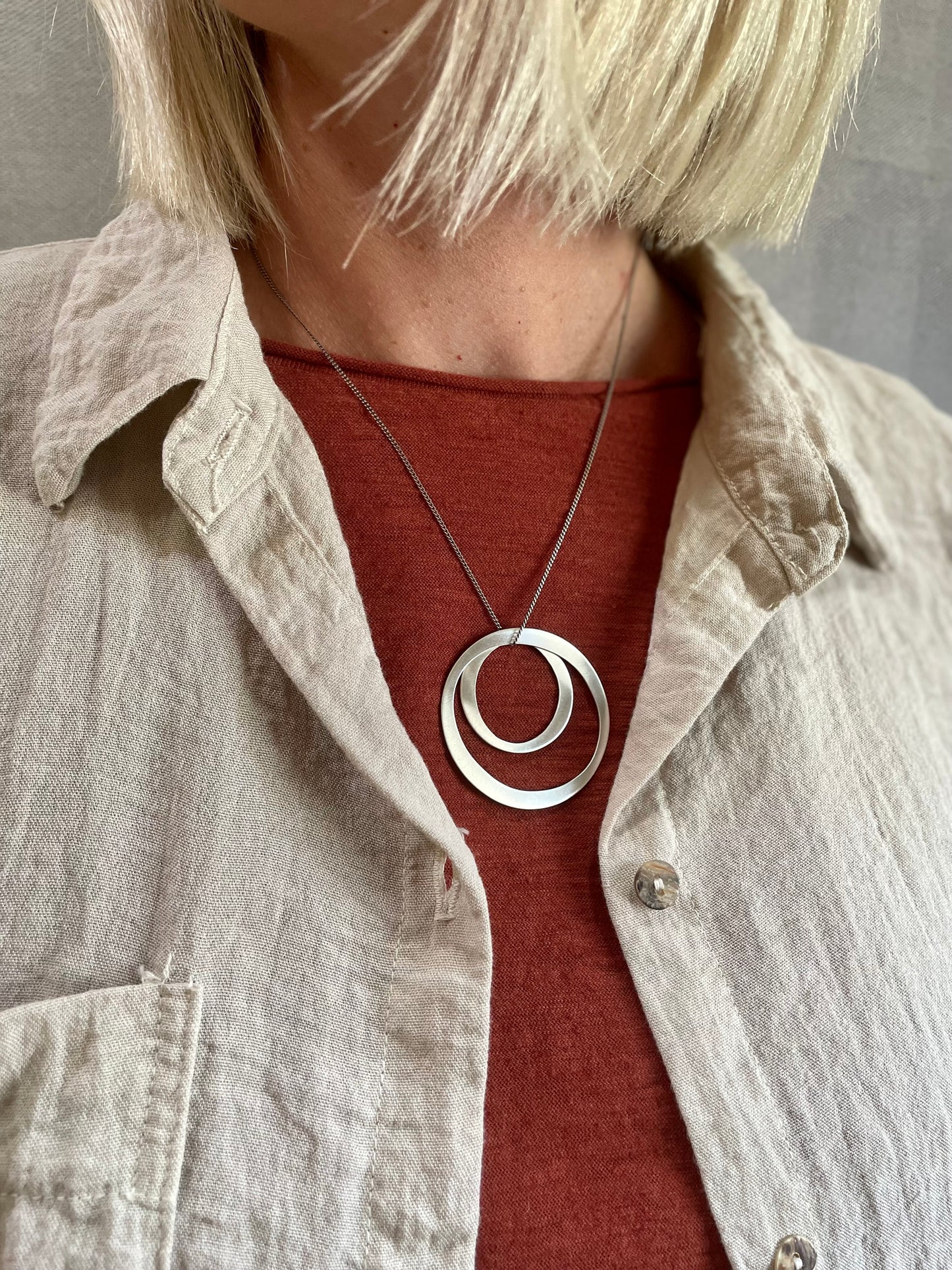 Simple Double Circle Necklace