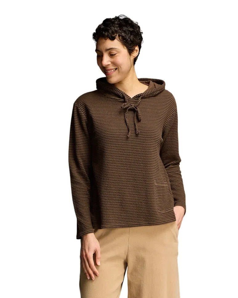 A-Line Hoodie in Chocolate Stripe | Cut•Loose