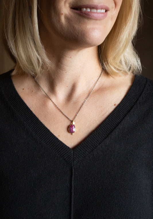 Pink Sapphire Necklace