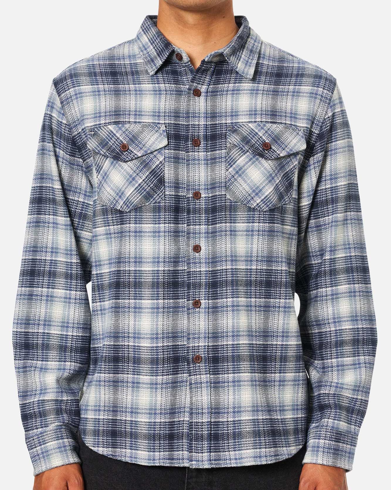Sierra Flannel in Washed Blue | Katin