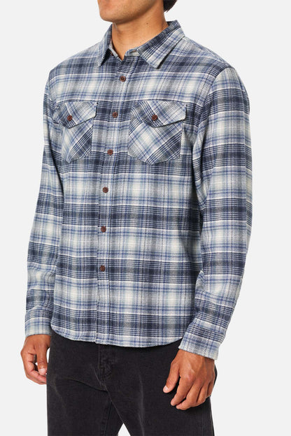 Sierra Flannel in Washed Blue | Katin