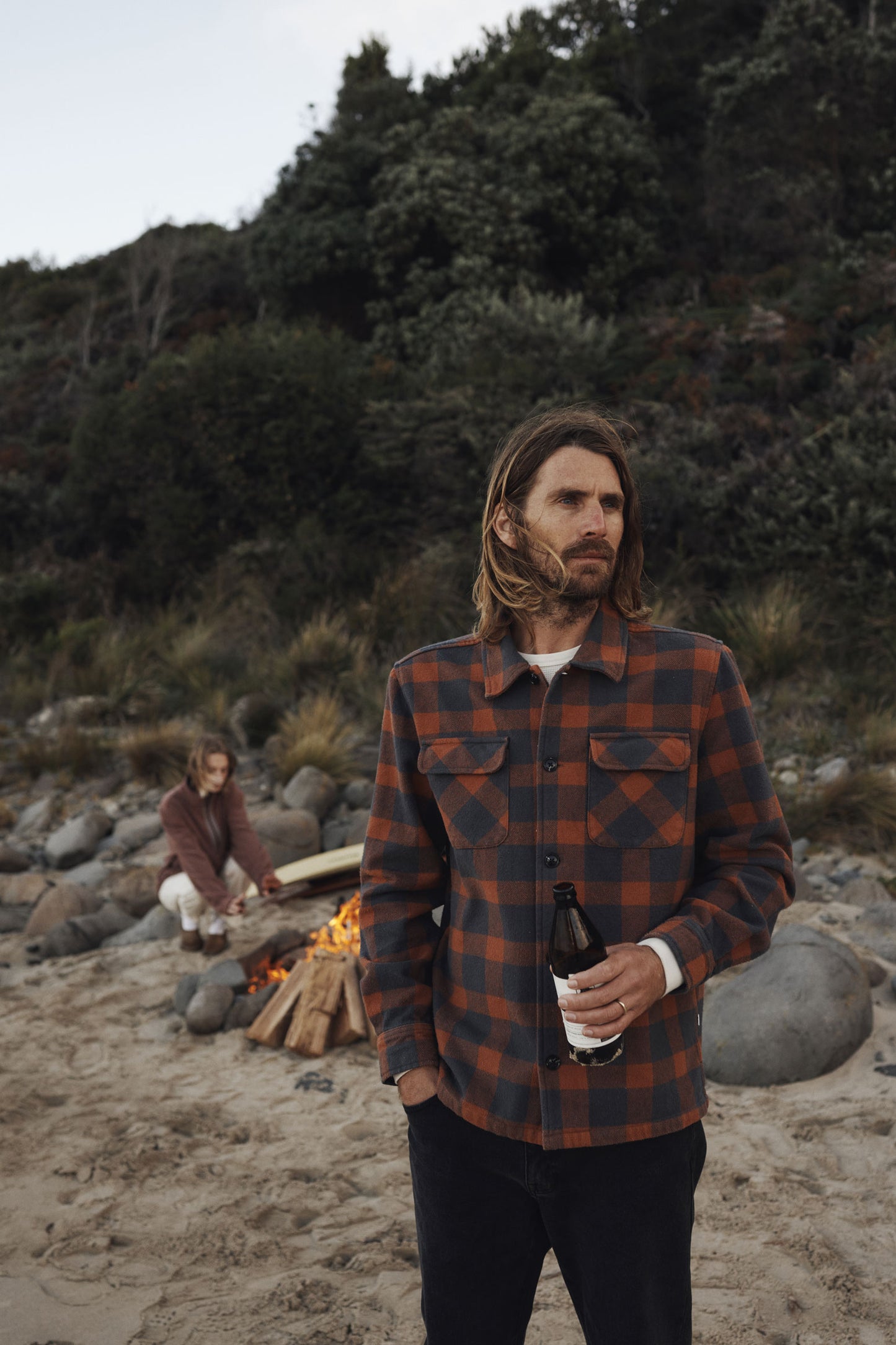 Shiloh Flannel in Brick | Katin