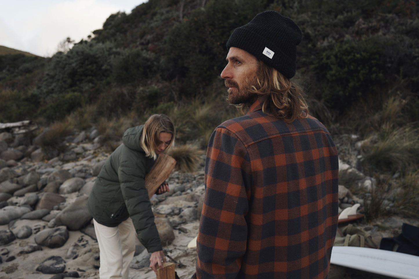 Shiloh Flannel in Brick | Katin