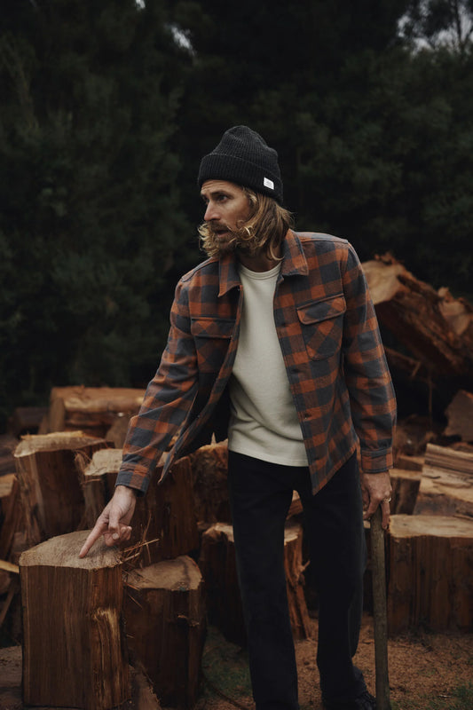 Shiloh Flannel in Brick | Katin