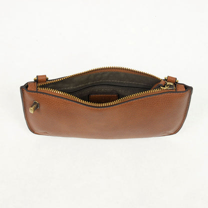 Mini Crossbody Wristlet Clutch in Cedar