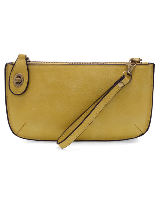 Mini Crossbody Wristlet Clutch in Shortbread Yellow