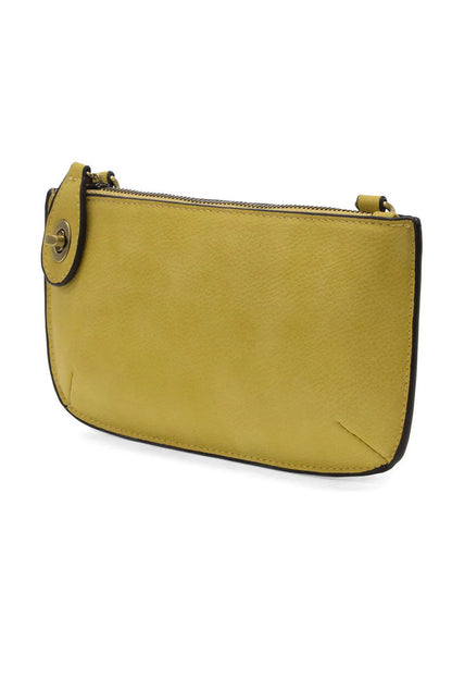 Mini Crossbody Wristlet Clutch in Shortbread Yellow