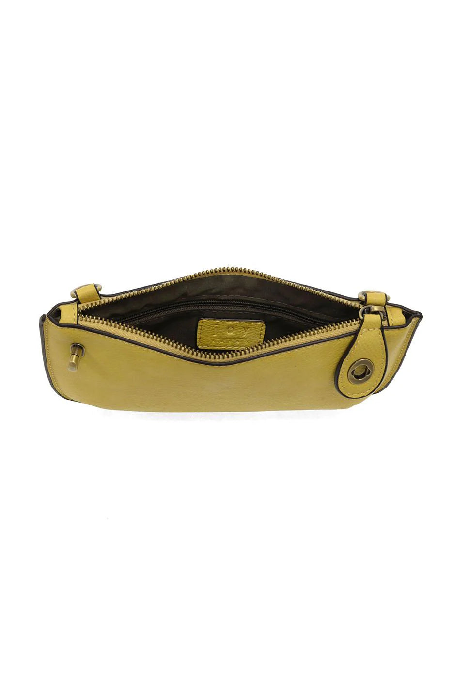 Mini Crossbody Wristlet Clutch in Shortbread Yellow