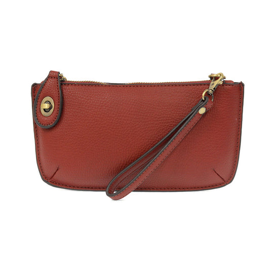 Mini Crossbody Wristlet Clutch in Garnet
