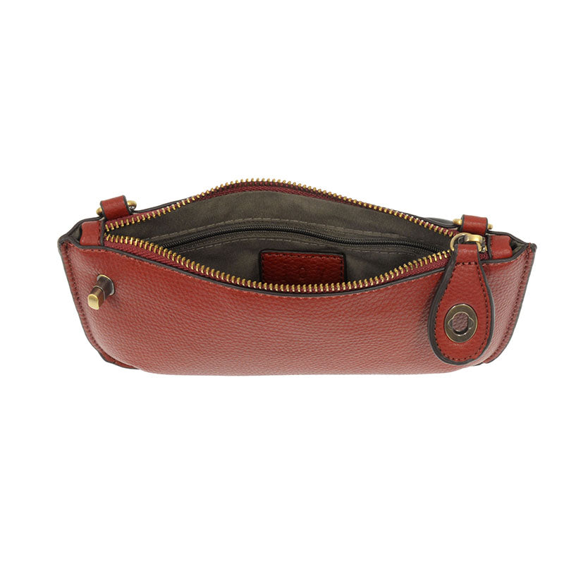 Mini Crossbody Wristlet Clutch in Garnet