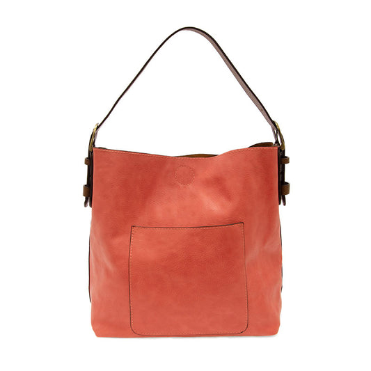 Hobo Handle Handbag in Living Coral