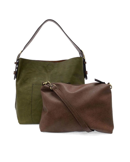 Hobo Handle Handbag in Olive Brine